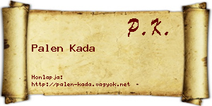 Palen Kada névjegykártya
